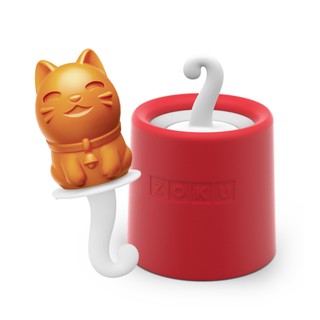 ZOKU Kitty Ice Pop Mold, Orange อุปกรณ์ทำไอศครีมแท่ง