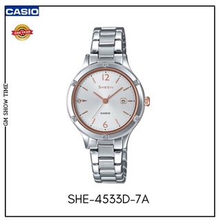 SHEEN CASIO รุ่น SHE-4533D-7A ของแท้100%พร้อมกล่องพร้อมใบรับประกัน รับประกันตัวเครื่อง1ป๊