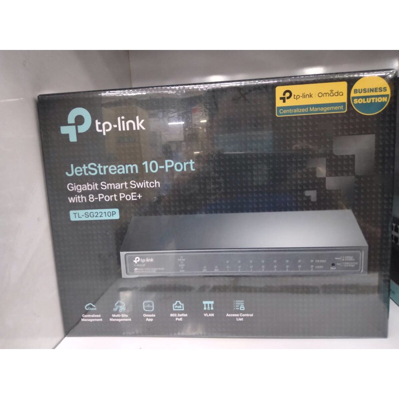 TP-Link TL-SG2210P JetStream 8-Port Gigabit Smart PoE Switch with 2 SFP Slots