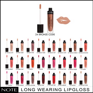 NOTE COSMETICS LONG WEARING LIPGLOSS 24 BRONZE CODE