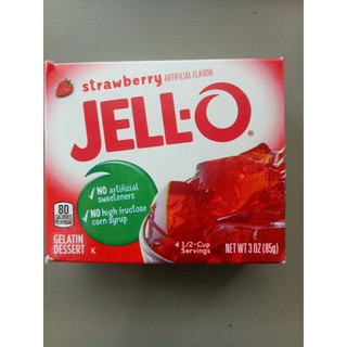 Jell-o Gelatin Desert Strawberry วุ้นเจลาติน สำเร็จรูป 85g