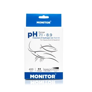 ชุดทดสอบความเป็นกรด-ด่าง โมนิเตอร์เทสคิท MONITOR pH 7.1-8.9 TEST KIT (400 Tests)