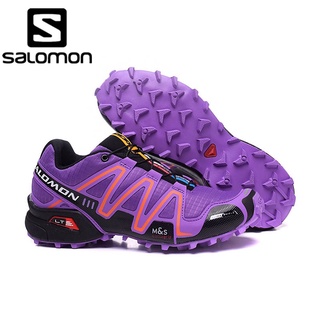 Salomon Speed ​​​​Cross III รองเท้าผู้หญิงใหม่รองเท้ากีฬากลางแจ้งรองเท้าวิ่งเทรลกันน้ำและทนต่อการสึกหรอรองเท้าเดินป่ากลางแจ้งที่ระบายอากาศได้ดี