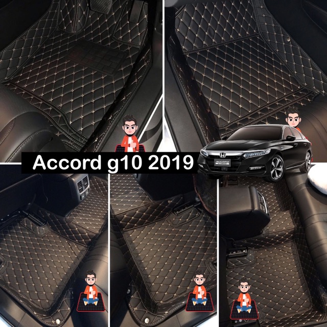 พรมรถยนต์เข้ารูป 💯 Honda Accord g10 2019 4 ชิ้น ภายใน+ท้าย