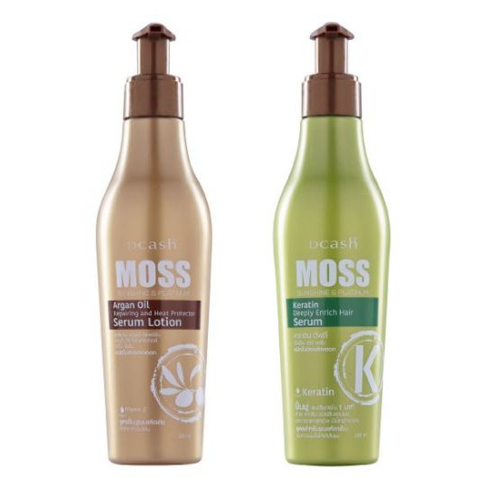 Dcash Moss Sunshine & Platinum Serum 200 ml ดีแคช มอส  เซรั่มบำรุงเส้นผม ชนิดไม่ต้องล้างออก