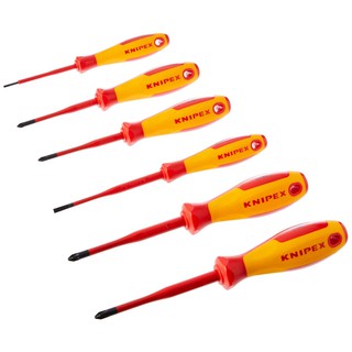 KNIPEX Screwdriver Set VDE ชุดไขควงหุ้มฉนวนกันไฟฟ้า รุ่น 002012V04