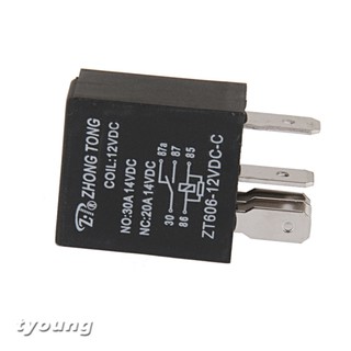 อุปกรณ์รถบรรทุกรถบรรทุกรีเลย์ Dc 12v 20a / 30a แอมป์ Spdt Relays 5 Pin 5 P