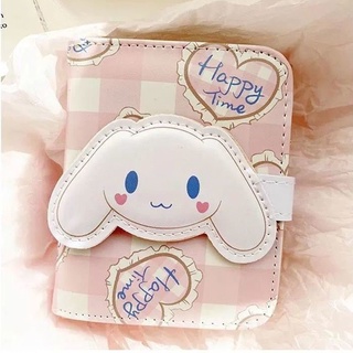 กระเป๋าสตางค์ กระเป๋าใส่เหรียญ ใส่บัตรได้หลายใบ ลายการ์ตูน Cinnamoroll น่ารัก สไตล์ญี่ปุ่น สําหรับผู้หญิง