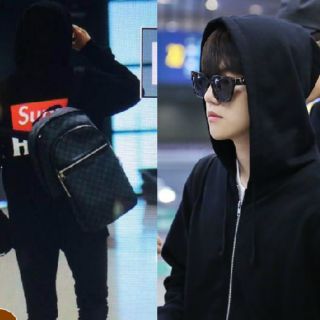 Sale พร้อมส่ง เสื้อฮู้ด Supreme Hero แบบ Baekhyun