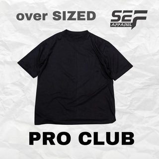 เสื้อยืดSEF Apparel Pro Club Oversized T shirt Loose Over Size T shirt Pro Club Shirt Unisex Cotton