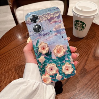 ใหม่ เคสโทรศัพท์ซิลิโคน TPU แบบนิ่ม ลายดอกไม้ สีสันสดใส สําหรับ OPPO RENO 8T 5G 4G 8 T Reno8T 2023