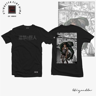 เสื้อยืด - เสื้อเชิ้ตมงคล/อะนิเมะ - ETQT - Attack on Titan - ศิลปะมังงะ- เสื้อยืดลีวายส์สําหรับผู้ช