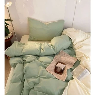 Sweetdream_by Nakin - ผ้าปูที่นอนสีพื้น ทูโทน✨ครบชุด 6 ชิ้น พร้อมส่ง🎇 ส่งของทุกวัน🎇