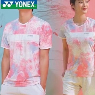 Yonex เสื้อผ้าแบดมินตัน วอลเลย์บอล แขนสั้น แบบแห้งเร็ว เหมาะกับฤดูร้อน สําหรับผู้ชาย และผู้หญิง