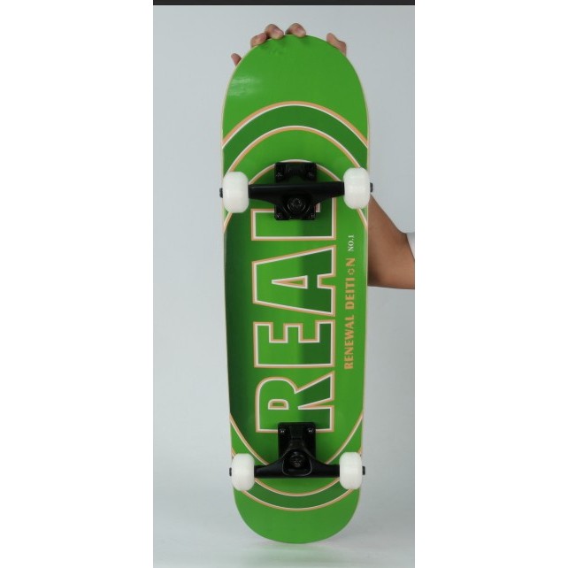 Real Skateboard 318.0inch Double kick tail skateboard maples 318inch 4 ...