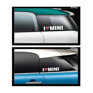 สติ๊กเกอร์ติดรถยนต์ I Love MIni