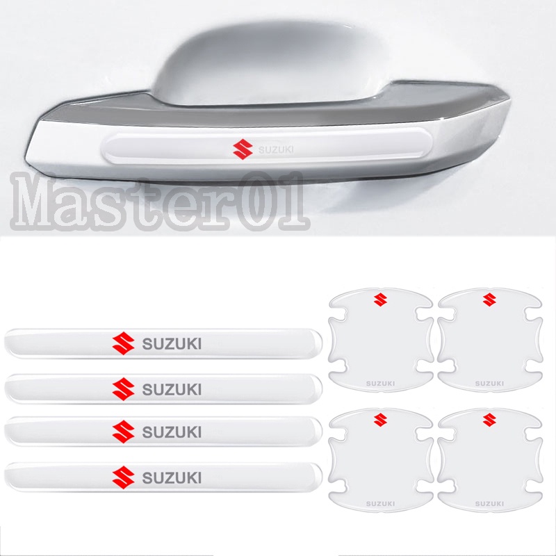 8 ชิ้น / เซ็ต สติกเกอร์ชามประตูรถใส สติ๊กเกอร์ติดแฮนด์ /  Car Door Handle  Sticker For Suzuki Belang