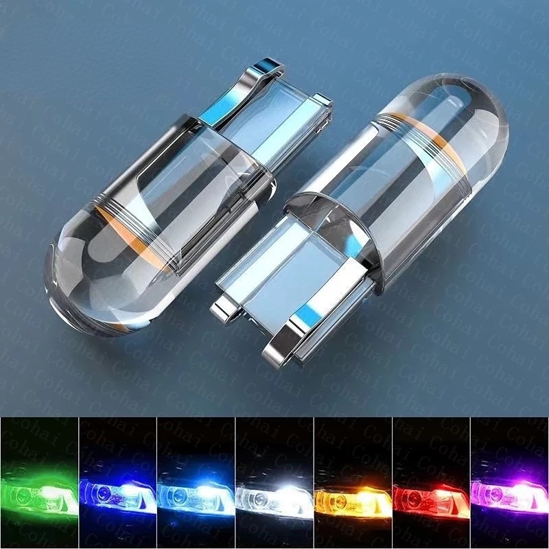 หลอดไฟ led 6000k w5w 194 t10 สีขาว สีเขียว สีฟ้า สีแดง สําหรับติดป้ายทะเบียนรถยนต์