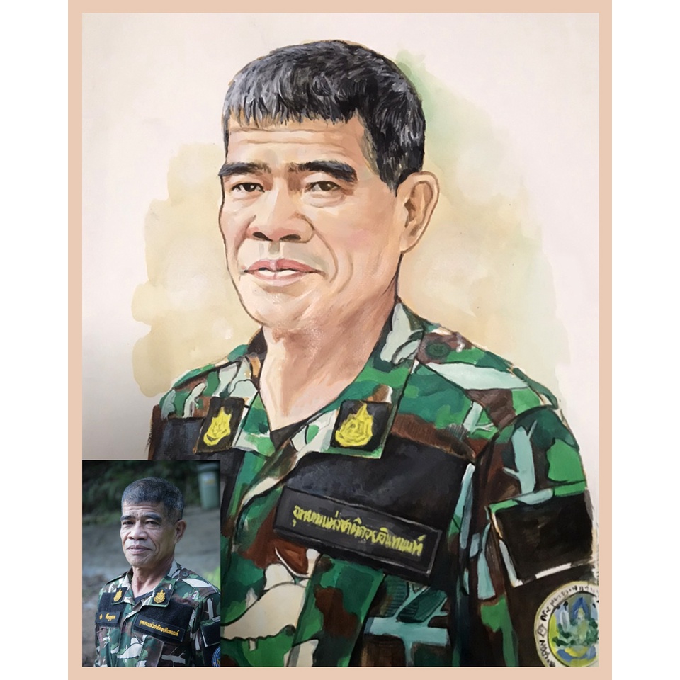 รับ วาดภาพเหมือนสีอะคริลิค วาดมือ ศิลปะ รูปที่ 5