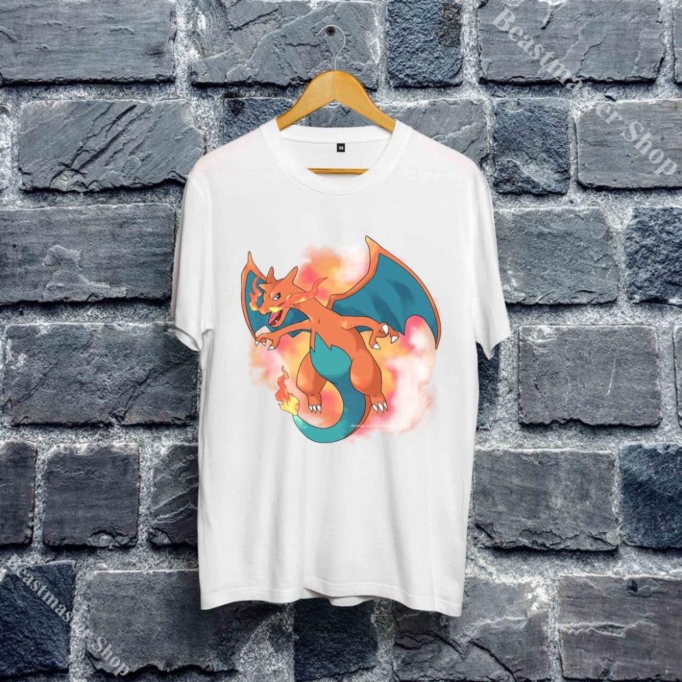 เสื้อ Charizard Unisex - เสื้อ Lizardon Unisex - เสื้อยืดบุคลิกภาพ Charizard - CRZ-004