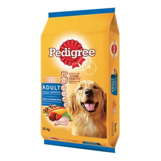 เพดดิกรี อาหารสุนัขโต รสไก่และผัก 10 กก. อาหารสุนัข Pedigree Dog Food Adult Chicken &amp; Vegetable 10 kg