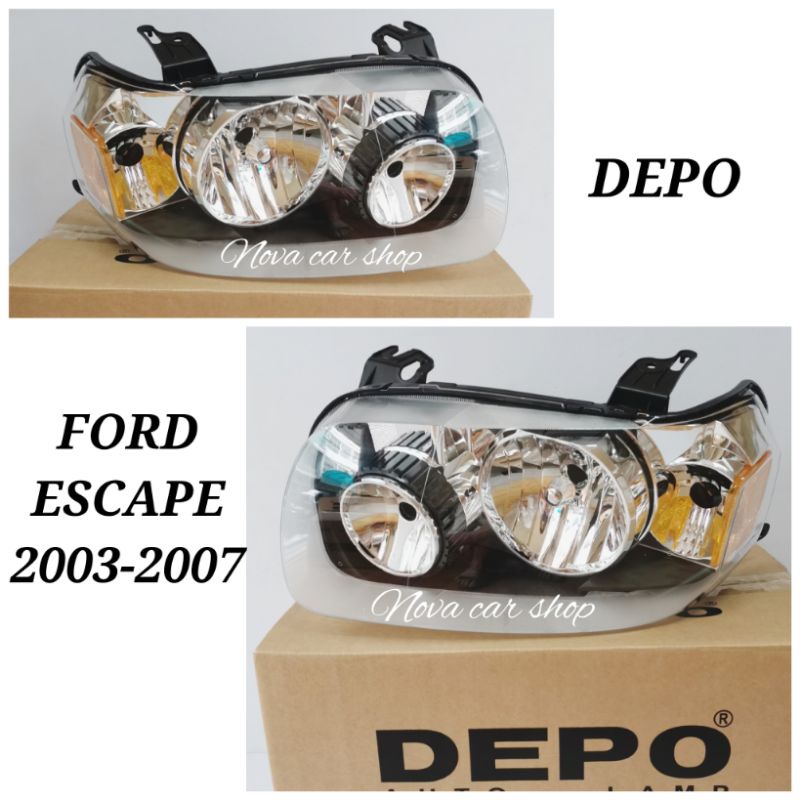 ไฟหน้า​แต่ง​ Ford​ ESCAPE​ เอสเคป​ ปี​2003-2007​โคมเพชร​ DEPO​  สินค้าคุณภาพดี​(1​คู่)​