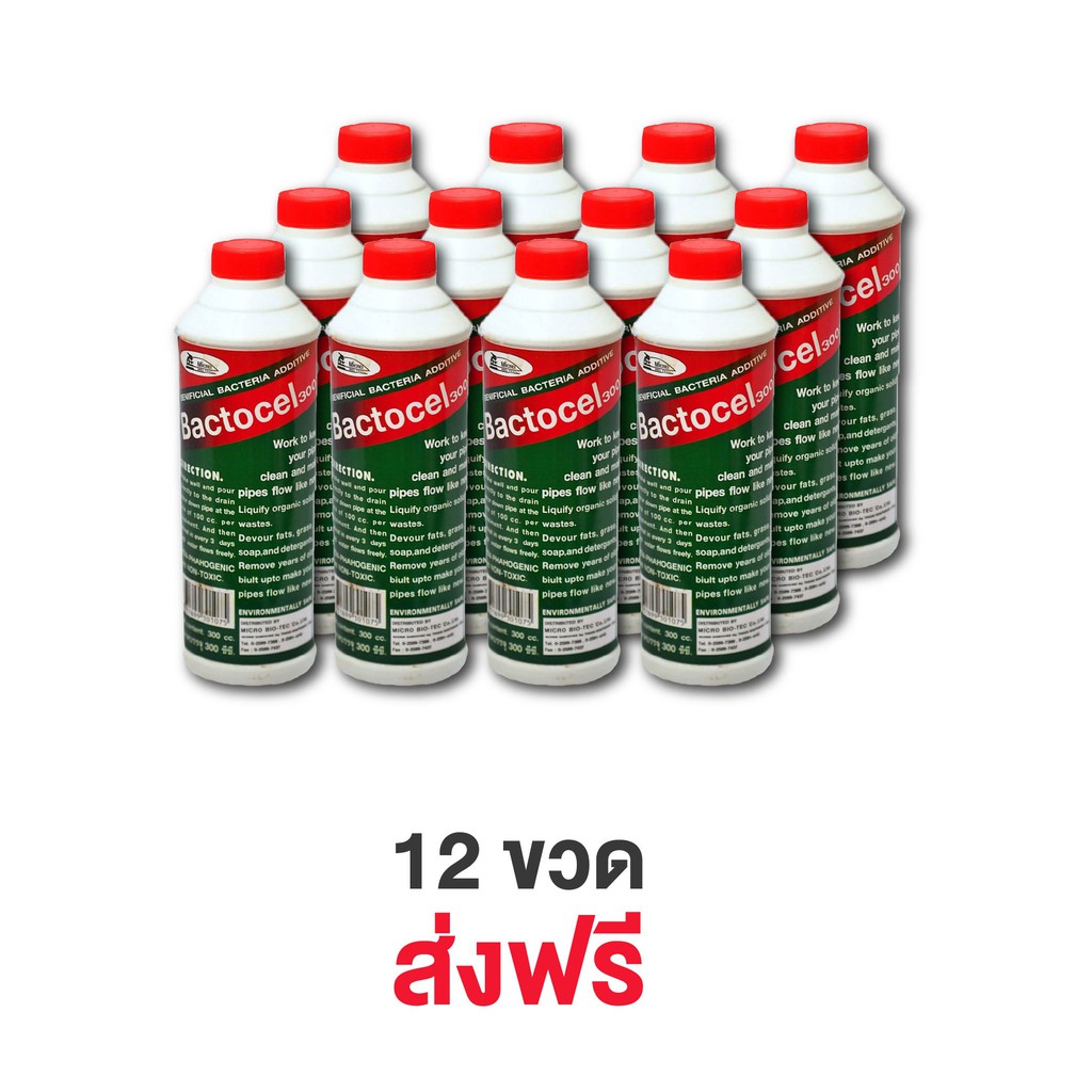BACTOCEL ดับกลิ่นเหม็นไขมัน ย่อยสลายไขมัน แบคโตเซล (Bactocel) 3001 300 ml  บ่อดักไขมัน กลิ่นเหม็นส้ว