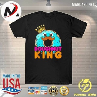 เสื้อยืด พิมพ์ลายโดนัท King Donut เหมาะกับวันฮาโลวีน แฟชั่นสําหรับผู้ชายSize S-5XL