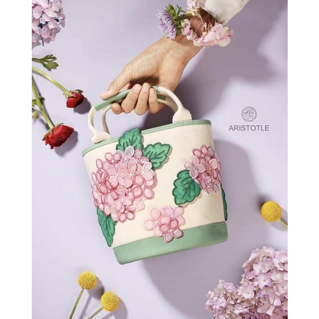 Aristotle bag - happy bag hydrangea pink
