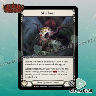 Skullhorn CRU006 Unlimited ระดับแรร์ M การ์ดเกม FAB ชุด CRU Brute Equipment - Head