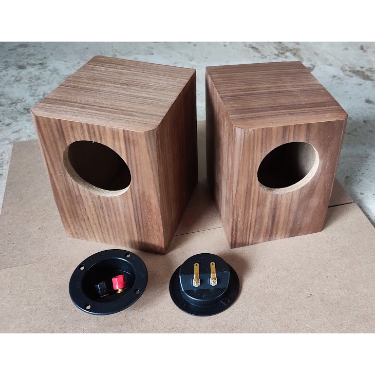 ตู้ลำโพงเปล่า3นิ้วไม้MDFปิดผิวไม้เเท้ใส่ดอกทุ้มเเหลมขนาด3นิ้วราคา2ใบ.- ส่งฟรี