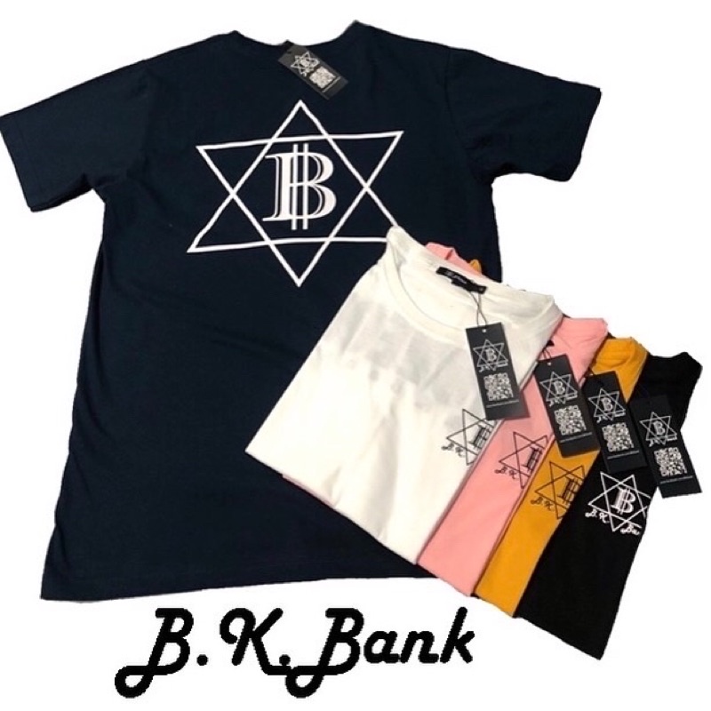 เสื้อยืด แบรนด์ B.K.Bank cotton 100% ลายstar