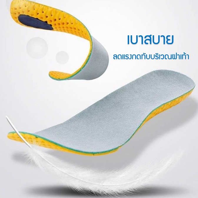 (พร้อมส่ง!ราคาถูก!) แผ่นรองเท้าเพื่อสุขภาพ ซอฟรังผึ้ง แผ่นเสริมเท้า พื้นรองเท้า (1คู่)