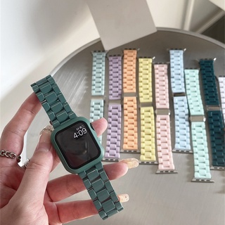 สายนาฬิกาข้อมือเรซิ่น สีแคนดี้ แบบเปลี่ยน สําหรับ for Apple Watch series 8 7 6 5 4 3 2 1 SE 41 มม. 45 มม. 40 มม. 44 มม. 42 มม. 38 มม. for iWatch