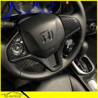 ปลอกหุ้มพวงมาลัยรถยนต์ คาร์บอนไฟเบอร์ สําหรับ Honda HR-V HRV GM6 Jazz Gk5 ปี 2015-2019