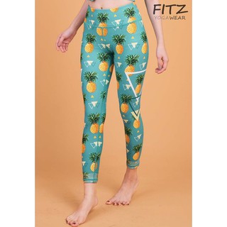 กางเกงโยคะ Fitz High Waist 7/8 Legging - Pineapple