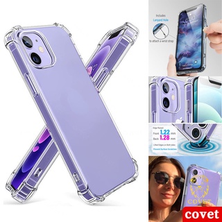 COVET โปร่งใสไอโฟนเคสเคสกันกระแทกเคสซิลิโคนกันกระแทกโทรศัพท์สำหรับเคสไอโฟน11 เข้ากันได้สำหรับ iPhone 14 13 12 11 Pro Max XS Max X XR 8 7 6 6S plus SE 2020 12 13 14มินิซิลิโคนกรณีปกหลัง