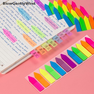 Blowgentlywind กระดาษโน้ตมีกาวในตัว รูปลูกศร เรืองแสง 100 แผ่น