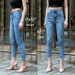 YC6192#ยีนส์ทรงบอย มีS-XL#ycherry