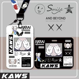 kaws บัตรนักเรียน กระเป๋าใส่บัตรประจําตัว แนวสตรีท สําหรับนักเรียน 🥑✨ ที่ใส่บัตรพนักงาน สายคล้องบัตรพนักงาน สายคล้องบัตร✶✑ผู้ถือบัตรผู้ถือบัตรประจำตัวนักเรียนบัตรรั