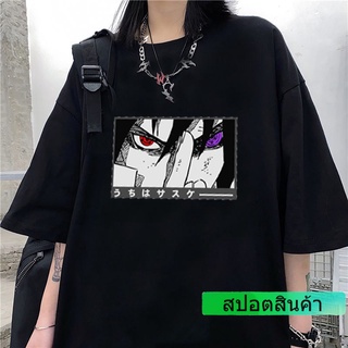 ญี่ปุ่นอะนิเมะเสื้อผู้หญิงนารูโตะเสื้อยืด Uchiha Itachi พิมพ์การ์ตูนเสื้อยืดคู่ถนนแฟชั่นฮาราจูกุหญิง