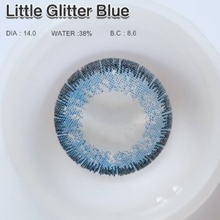 Little Glitter Blue (2) มินิ mini สีฟ้า ฟ้า ขอบฟุ้ง Pretty Doll Contact Lens Bigeyes คอนแทคเลนส์ สายตาสั้น ค่าสายตา