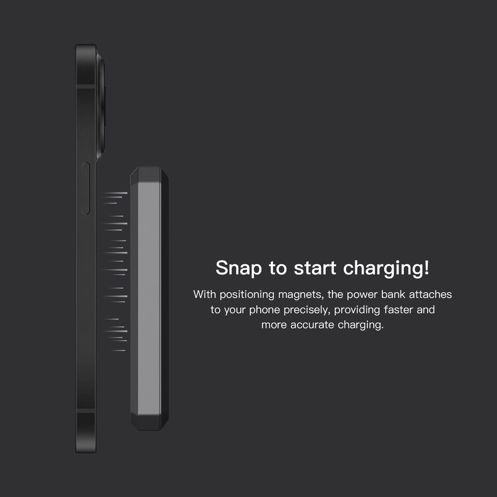Eloop EW54 Magnetic 10000mAh แบตสำรอง ไร้สาย Battery Pack PowerBank พาวเวอร์แบงค์ Wireless Charger รูปที่ 3