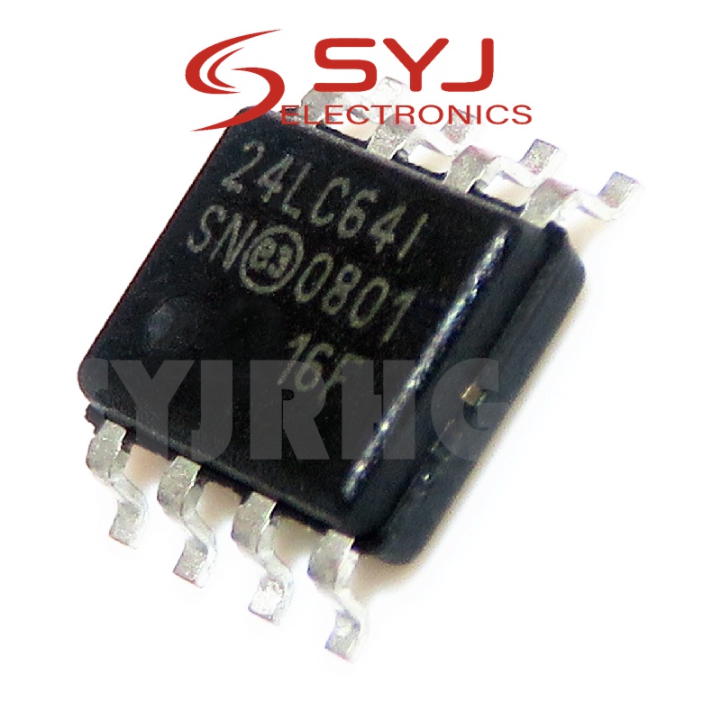 SOP-8 24LC64T-I/SN 10 ชิ้น 24LC64T-I SN SOP8 24LC64 SOP 24LC64I 24LC641 In pxab