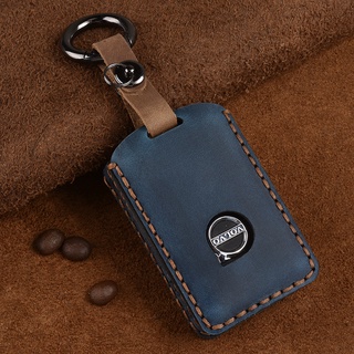 VOLVO Crazy Horse Leather Key Case for Regal 20/21 XC60 S90 S60 XC40 XC90 V90 Leather Car Key Case Buckle