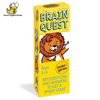 (ได้coinคืน10%)*พร้อมส่ง Brain Quest Kindergarten Ages 5-6 กล่องเหลือง Q&amp;A Cards, Revised 4th Edition: 300 Questions and Answers to Get a Smart Start (Brain Quest Decks)