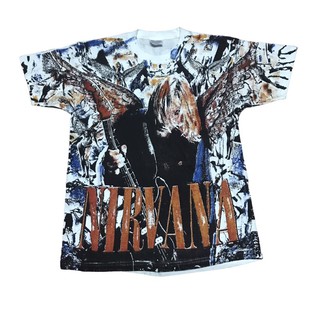 เสื้อวงโอเวอร์ปริ้น Nirvana ลายเต็มตัว 90’ Size L / XL