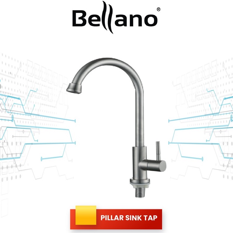 Bellano Stainless Steel SUS304 Pillar Sink Cold Tap - BLN-1305P-SH