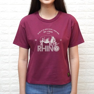 (พร้อมส่ง XS-M/2สี) เสื้อยืดผู้หญิง ลายแรด Rhino เสื้อครอป เสื้อยืดคอกลม เสื้อยืดครอป เสื้อผูญ เสื้อคู่รัก เสื้อพ่อแม่ลู