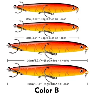 PROBEROS 1PCS Sinking Pencil Fishing Lure 10g 14g 18g 24g Bass Trolling Lure Saltwater Lures Long Throw Artificial Hard Bait ก Fishing Accessories DW542